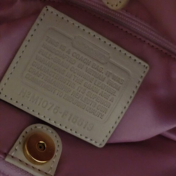 Euc Coach Ashley Beige Satchel Tote Bag Purse - Picture 13 of 13